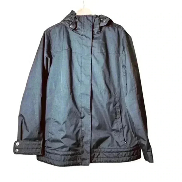 Columbia Omni-Shield Ski Jacket Men's XXL Black Solid Hooded Mockneck Zipper - Picture 1 of 13